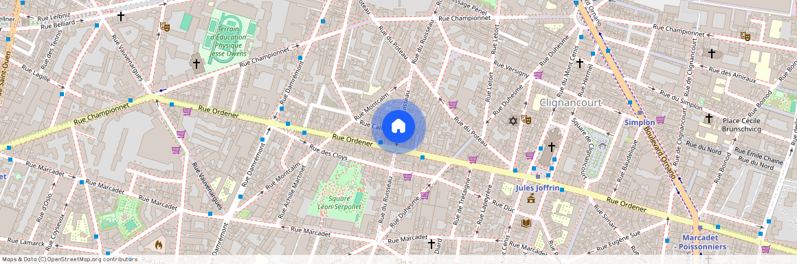 Rue Calmels et Rue du Ruisseau 75018 Paris (18e arrondissement)