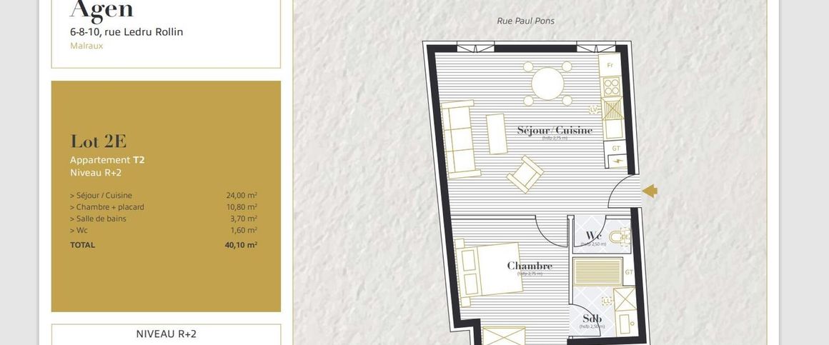 location Appartement T2 DE 40.1m² À AGEN - Photo 1