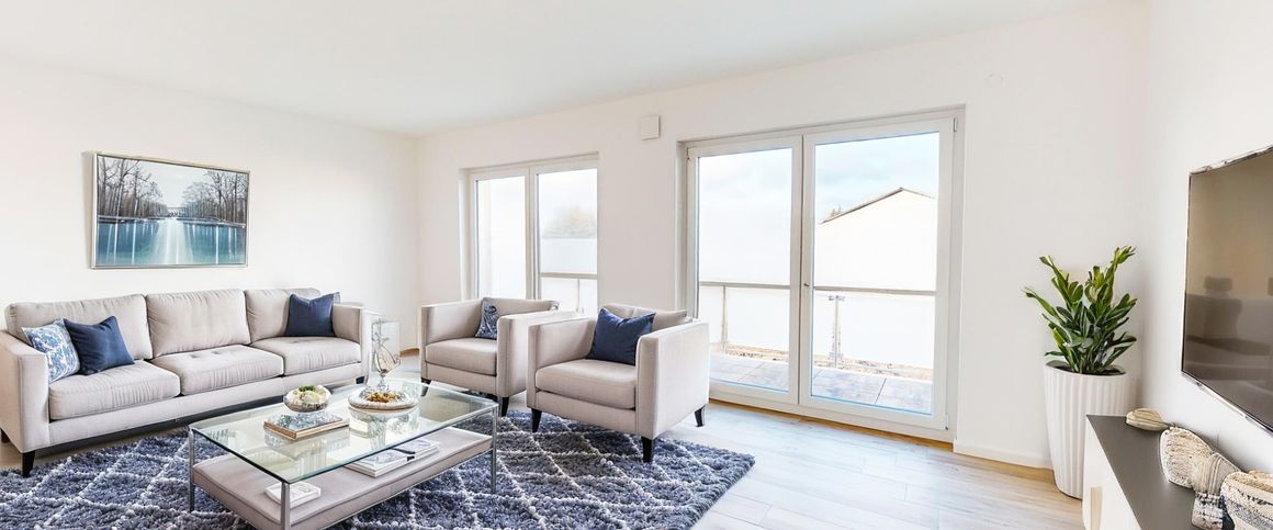 Jetzt mieten: Hochwertige Neubau-Doppelhaushälfte mit Garten im Erstbezug - Photo 1