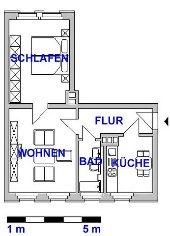 2-Raum-Wohnung mit Einbauküche - Foto 3