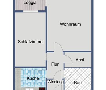Gut geschnittene 2-Zimmer-Wohnung im 5. OG mit Balkon - Foto 1