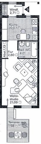 Hönow 02-03, 1-Zi-EG-Whg mit EBK und Terrasse nahe Retsee - Photo 2