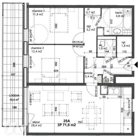Centre Ville - T3 avec terrasse et garage - Photo 3