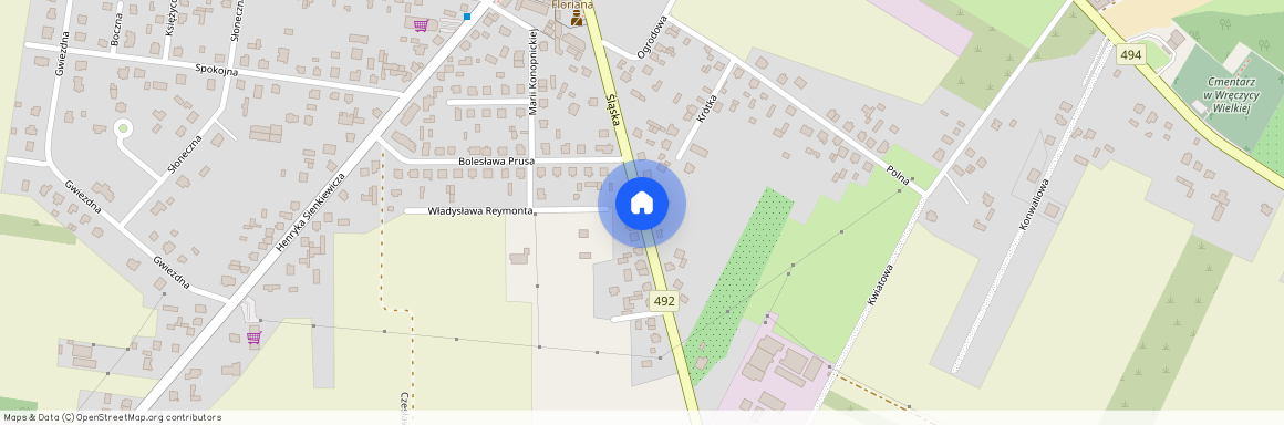 ul. Śląska, Wręczyca Wielka, Wręczyca Wielka, kłobucki, śląskie