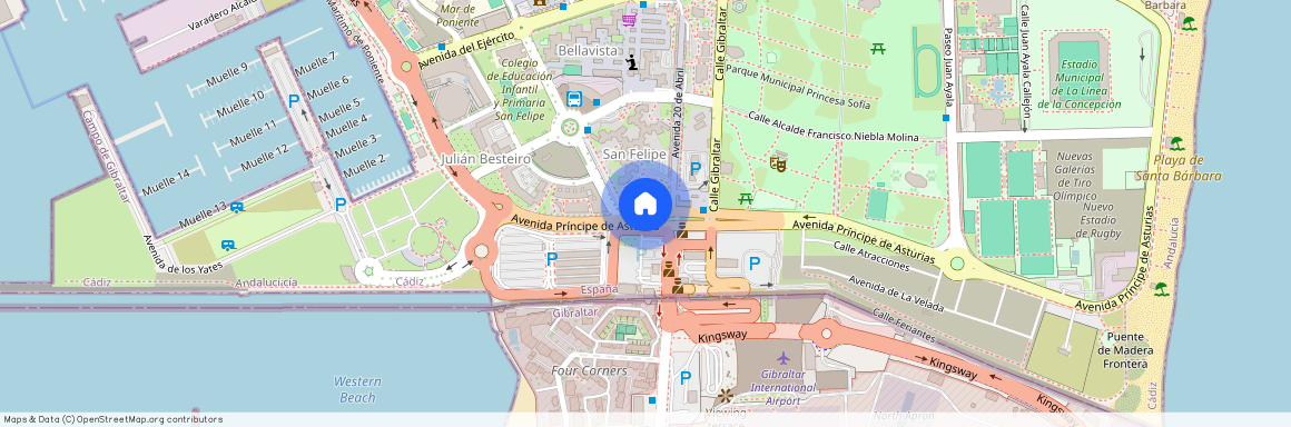 Centro-San Felipe-Huerta Fava, La Linea de la Concepcion