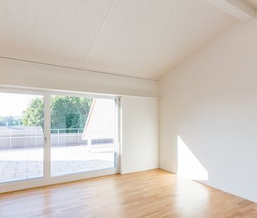 grosse teilüberdeckte Dachterrasse mit Blick auf den Säntis - Foto 2