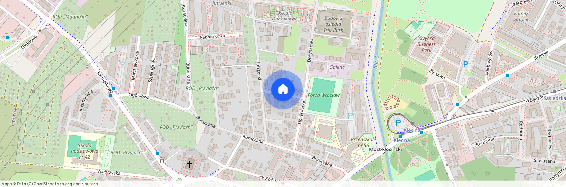 ul. Łanowa, Klecina, Krzyki, Wrocław, dolnośląskie