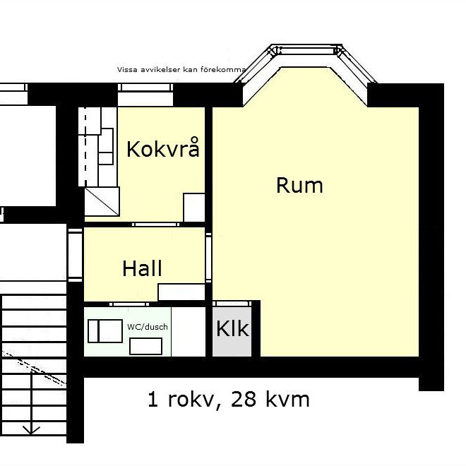 1 rkv på Ehrenbuschgatan 5 A, ledig lägenhet i Trelleborg - Photo 2