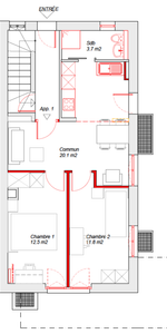 Appartement neuf de 2.5 pièces, meublé, idéal pour colocation - Foto 4