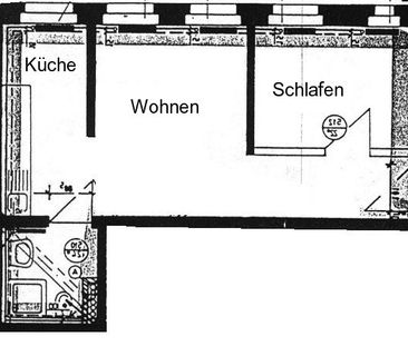 +++ruhige 2-Zimmer-Wohnung mit Einbauküche, Vinylboden im 3.OG, san... - Photo 1