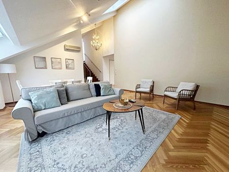 DACHGESCHOSS! OPERNRING, klimatisiertes 110 m2 Dachgeschoss mit 20 m2 Terrasse, 3 Zimmer, Küche, 2 Bäder, Möblierung möglich - Photo 2