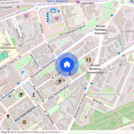 ul. Kazimierza Wielkiego, Centrum, Zielona Góra, lubuskie