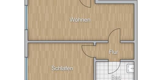 2 Raum Wohnung mit modernisiertem Duschbad - Foto 2