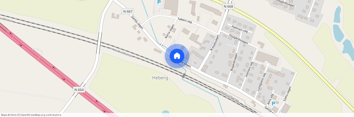 Gamla vägen, Heberg