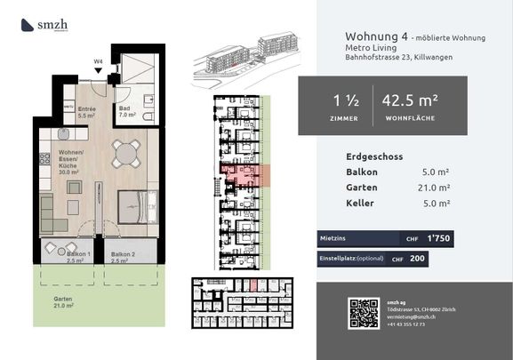PRE-ANNOUNCEMENT: Furnished 1.5-Bedroom Garden Apartment - Photo 1