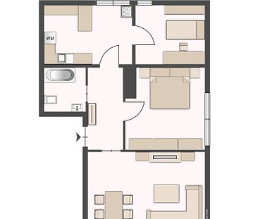 Gemütliche Dachgeschosswohnung mit 2,5 Zimmern in der Heimstättensiedlung - Foto 5