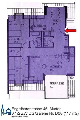 3.5 Zimmer-Galeriewohnung à 117 m2 mit Terrasse - Foto 1