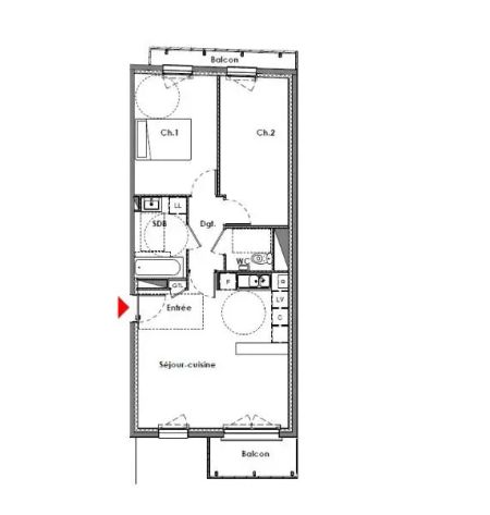 Appartement à louer 3 pièces 60.49m² - Photo 4