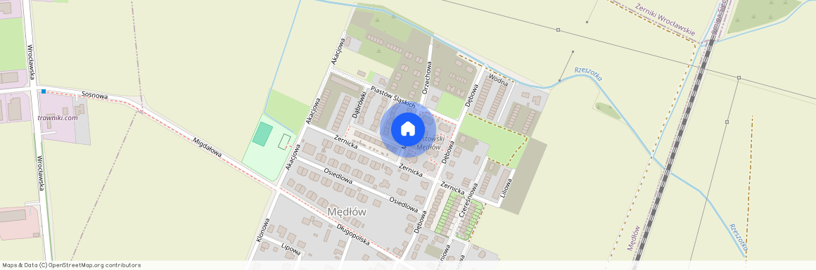 ul. Mieszka I I, Mędłów, Żórawina, wrocławski, dolnośląskie