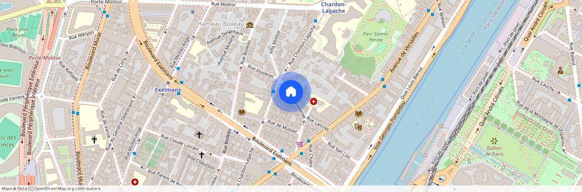 Rue Jouvenet, entre Avenue de Versailles et Rue Chardon 75016 Paris (16e arrondissement)