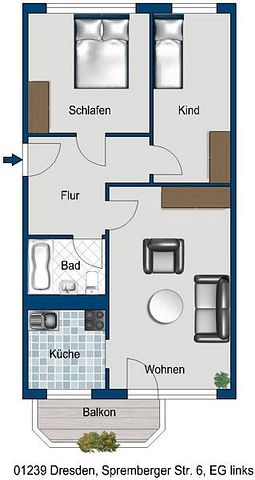 Familien aufgepasst: 3-Zimmerwohnung mit Balkon im Erdgeschoß! - Photo 3