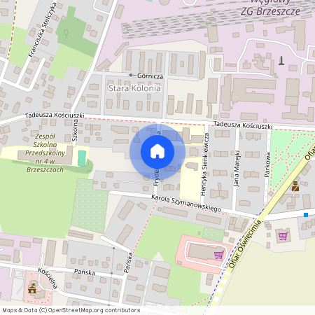 ul. Fryderyka Chopina, Brzeszcze, Brzeszcze, oświęcimski, małopolskie