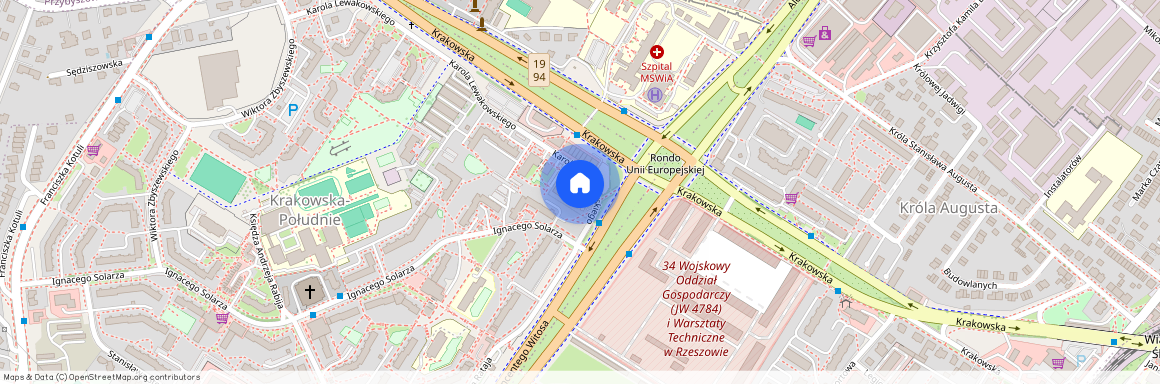 ul. Karola Lewakowskiego, Krakowska-Południe, Rzeszów, podkarpackie