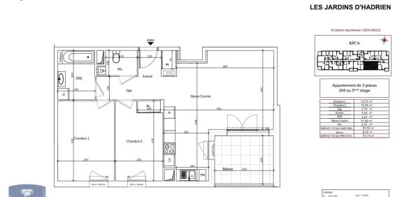 Appartement à louer 3 pièces 64.92m² - Photo 3