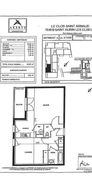 Location Appartement 2 pièces 47m² ST AUBIN LES ELBEUF 76410 - Photo 2