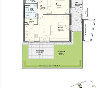 Geförderte Eckgartenwohnung - 5/1 - Foto 2