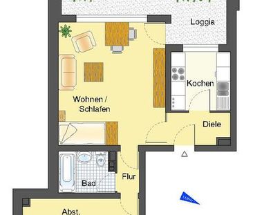 Klein und fein!Singlewohnung mit Balkon! WBS erforderlich! - Foto 1