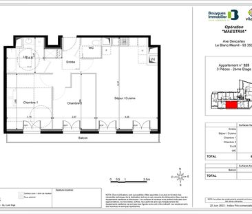 Appartement Le Blanc Mesnil 3 pièce(s) 61.43 m2 - Photo 5