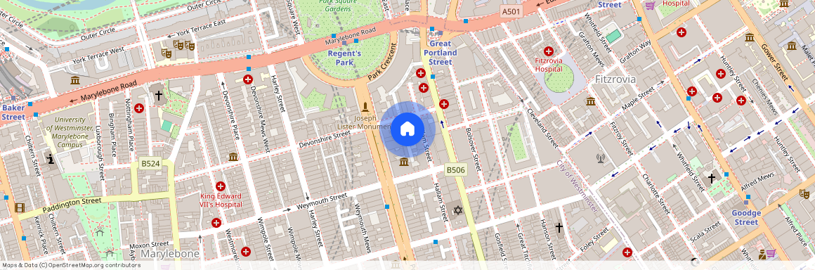 Hallam Street, Fitzrovia, London, W1W