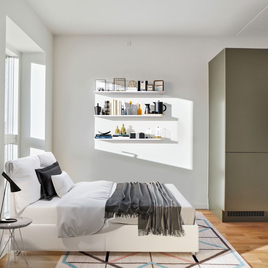 Lys 1-værelses lejlighed med stort badeværelse og privat terrasse - Photo 1