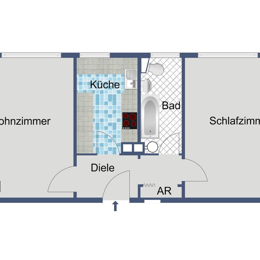 *Kann nur mit WBS angemietet werden* - Foto 1