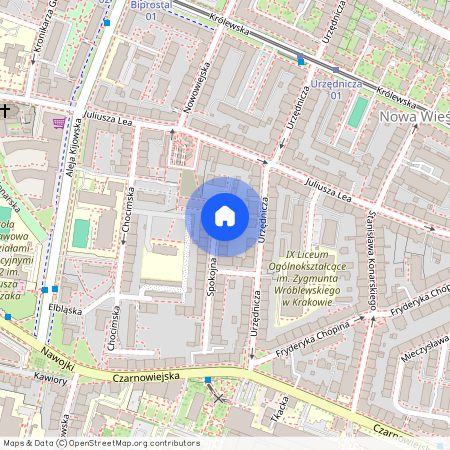 ul. Spokojna, Nowa Wieś, Krowodrza, Kraków, małopolskie