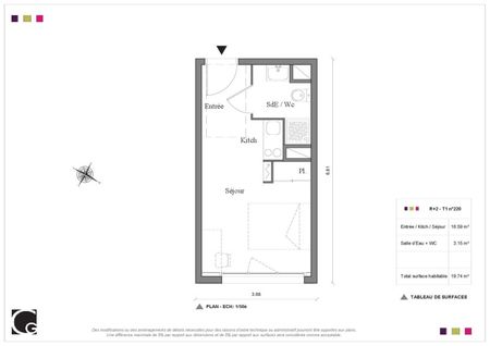 Location Appartement 1 pièce 19m² AUZEVILLE TOLOSANE 31320 - Photo 4