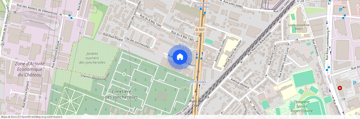 Rue des Rouges-Monts, Francja, Pierrefitte-Sur-Seine