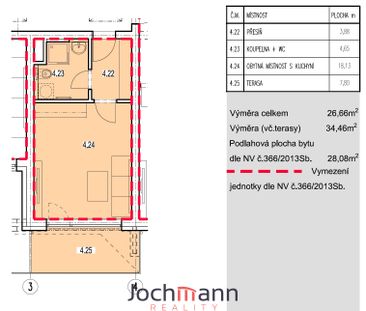 Pronájem bytu 1+kk a garsoniéry 26 m² - Fotografie 5
