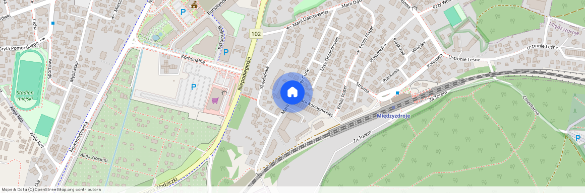 ul. Marii Skłodowskiej-Curie, Międzyzdroje, Międzyzdroje, kamieński, zachodniopomorskie