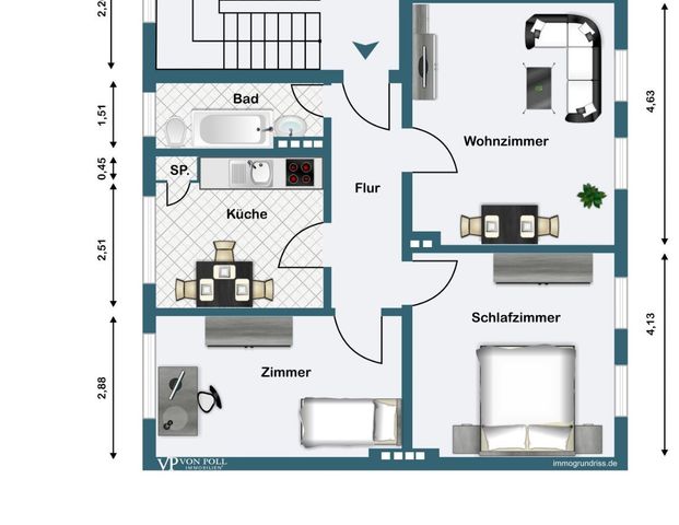 Sanierte Helle City-Wohnung mit EBK - Photo 1