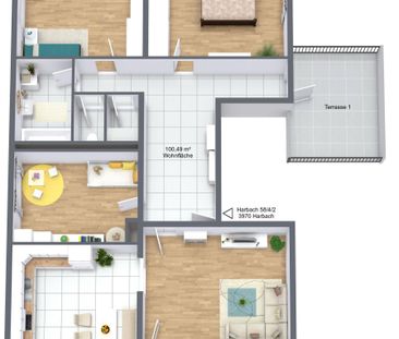 helle 4-Zimmer-Wohnung mit Balkon - Foto 2