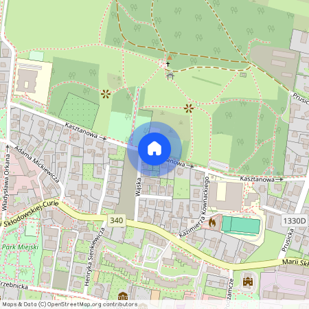 ul. Kasztanowa, Oborniki Śląskie, Oborniki Śląskie, trzebnicki, dolnośląskie