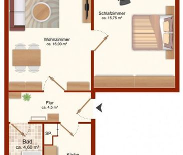 Schicke 2-Raumwohnung mit Dusche und Balkon - Photo 4