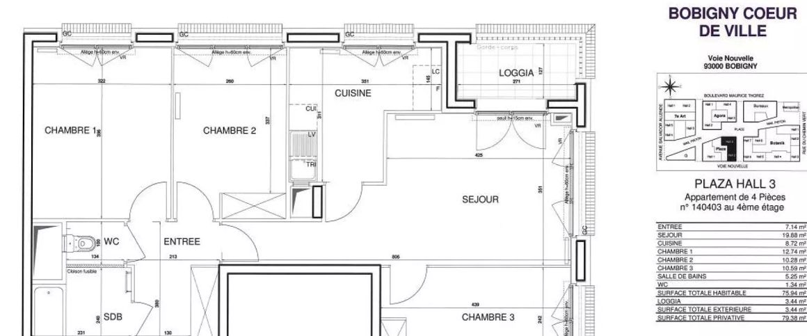 location Appartement T4 DE 76.2m² À BOBIGNY - Photo 1