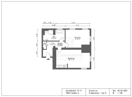 *Erstbezug* Wo die Direktion zu Hause war | Hochwertig ausgestattete 2-Zimmer-Wohnung mit Fahrstuhl - Foto 2