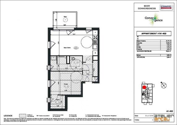 Appartement 2 pièces – 50 m² environ à Chantepie (ref : G75274) - Photo 1