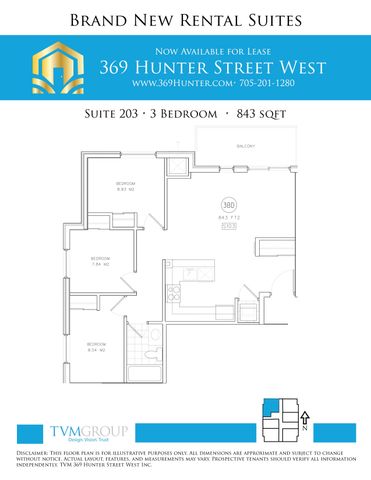 For Lease - 369 Hunter Street Unit# 203, Peterborough, Ontario - Photo 3