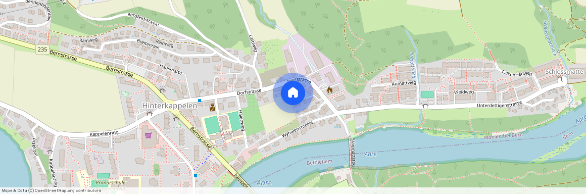 Stegmattweg 6, 3032 Hinterkappelen, Lageplan