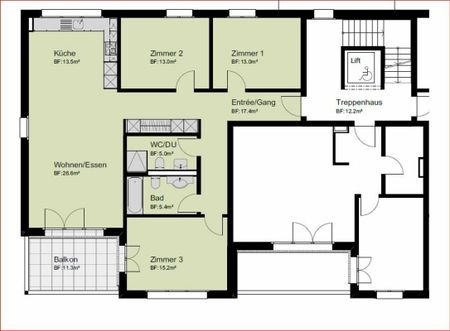 4.5 Zimmer, 109 m², 1. Stock - Photo 5